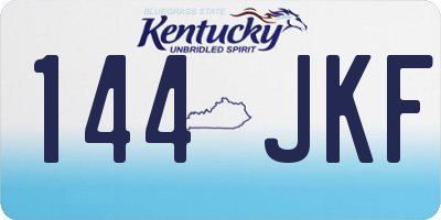 KY license plate 144JKF