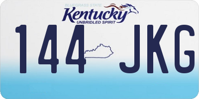 KY license plate 144JKG