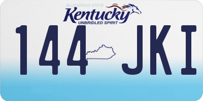 KY license plate 144JKI
