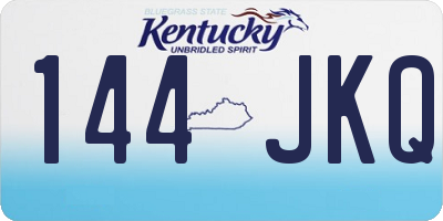 KY license plate 144JKQ