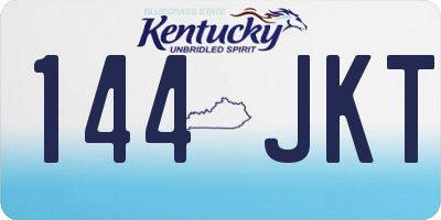 KY license plate 144JKT