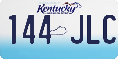 KY license plate 144JLC