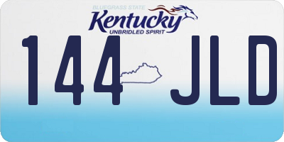 KY license plate 144JLD
