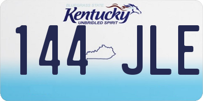 KY license plate 144JLE