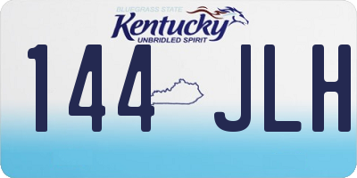 KY license plate 144JLH