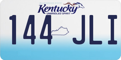 KY license plate 144JLI