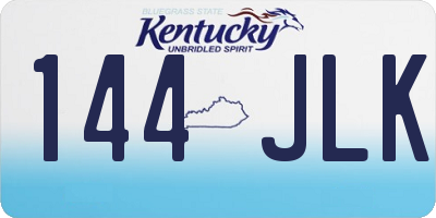 KY license plate 144JLK