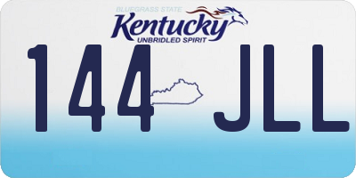 KY license plate 144JLL