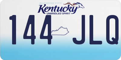 KY license plate 144JLQ