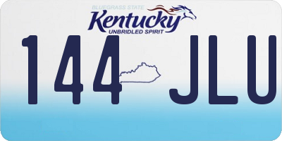 KY license plate 144JLU