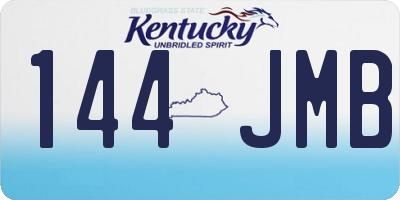 KY license plate 144JMB