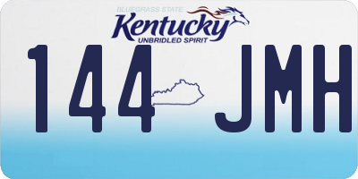 KY license plate 144JMH