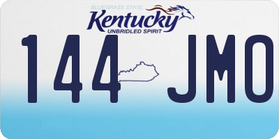 KY license plate 144JMO