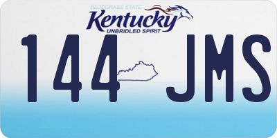 KY license plate 144JMS