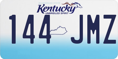 KY license plate 144JMZ