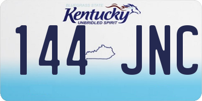 KY license plate 144JNC