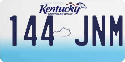 KY license plate 144JNM