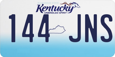 KY license plate 144JNS
