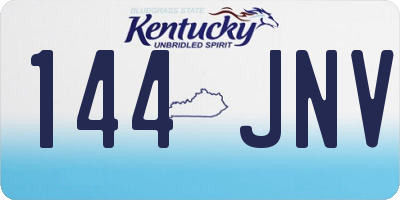 KY license plate 144JNV