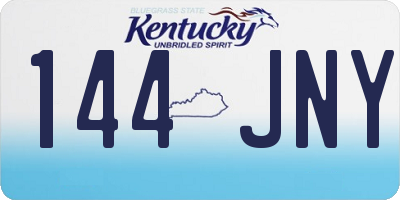 KY license plate 144JNY