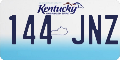 KY license plate 144JNZ