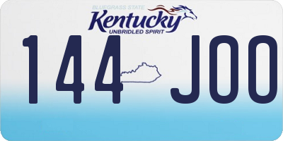 KY license plate 144JOO