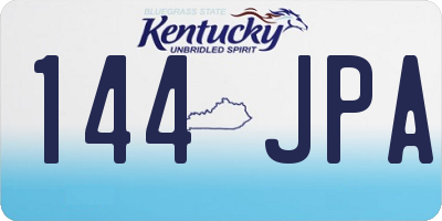KY license plate 144JPA