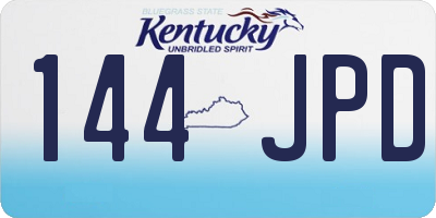 KY license plate 144JPD