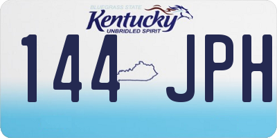 KY license plate 144JPH