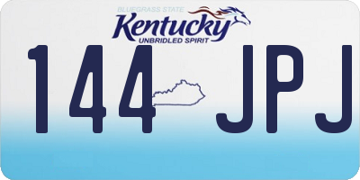 KY license plate 144JPJ