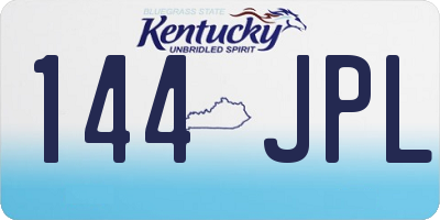 KY license plate 144JPL