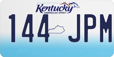 KY license plate 144JPM
