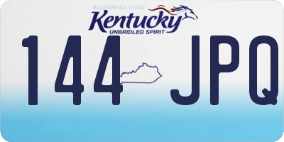 KY license plate 144JPQ