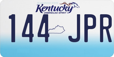 KY license plate 144JPR