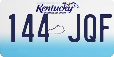 KY license plate 144JQF