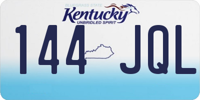 KY license plate 144JQL