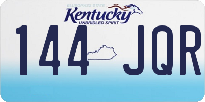 KY license plate 144JQR