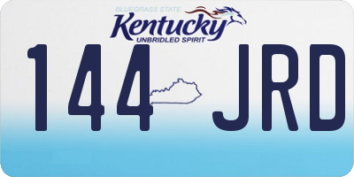 KY license plate 144JRD