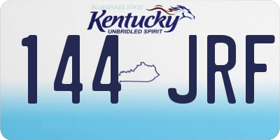 KY license plate 144JRF