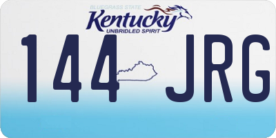 KY license plate 144JRG