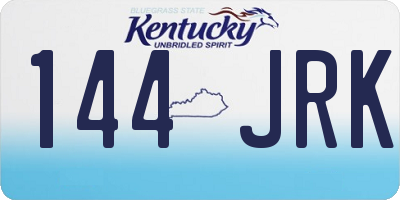 KY license plate 144JRK