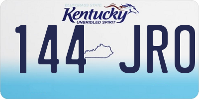 KY license plate 144JRO