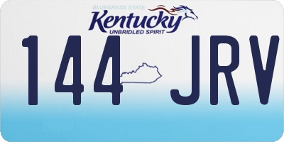 KY license plate 144JRV