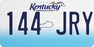 KY license plate 144JRY