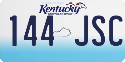 KY license plate 144JSC