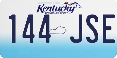 KY license plate 144JSE