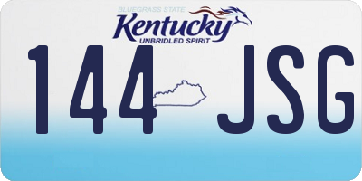 KY license plate 144JSG