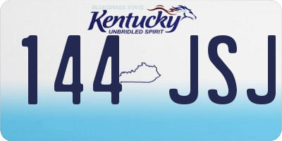 KY license plate 144JSJ