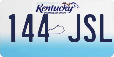 KY license plate 144JSL