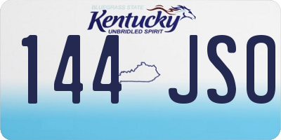 KY license plate 144JSO